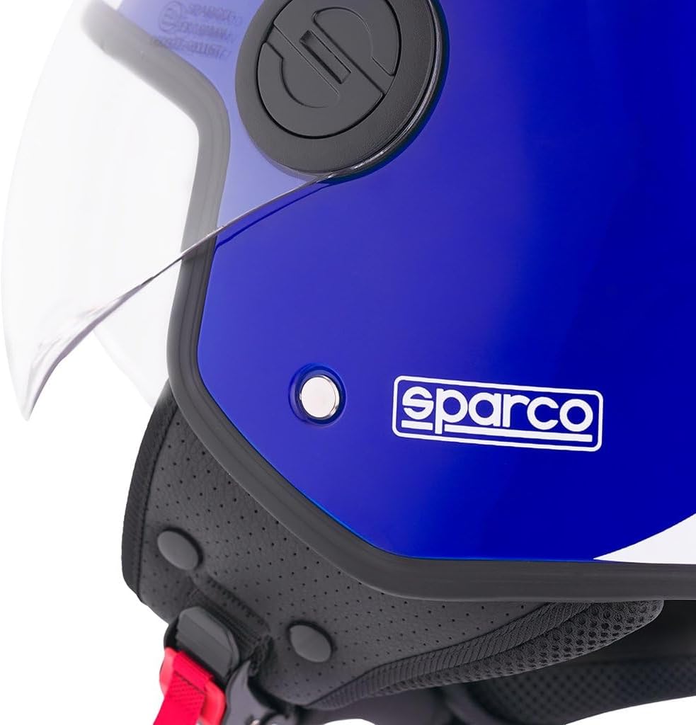 SPARCO RIDERS - CASCO DEMI JET SP601 BLU E BIANCO
