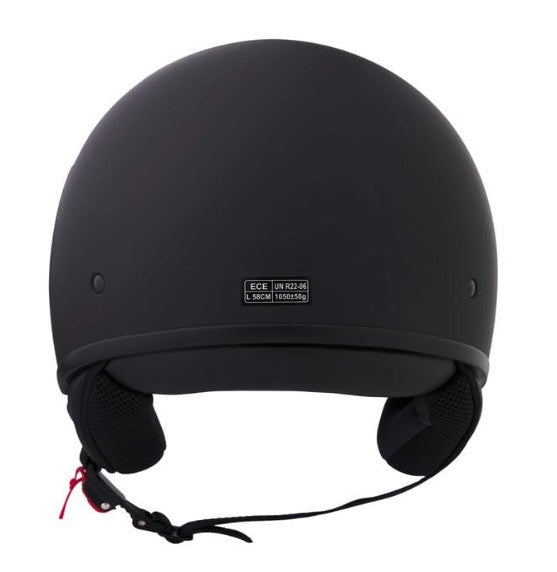 BHR - CASCO DEMI JET 839 3 BOTTONI NERO OPACO