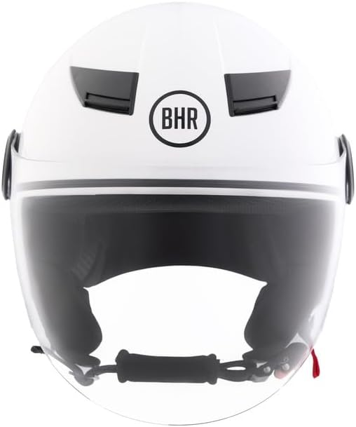 BHR - CASCO DEMI JET 841 CHILD BAMBINO/BAMBINA BIANCO METALLIZZATO
