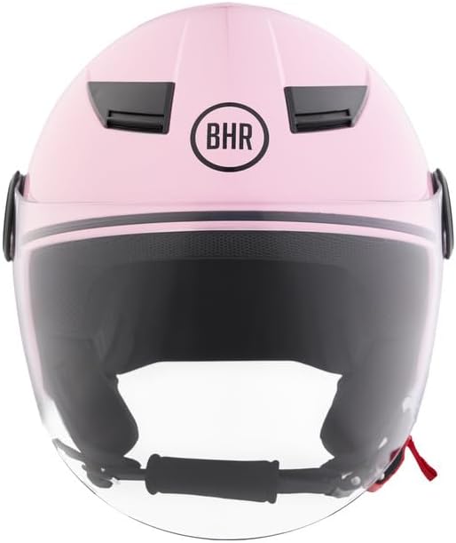 BHR - CASCO DEMI JET 841 CHILD BAMBINO/BAMBINA ROSA METALLIZZATO