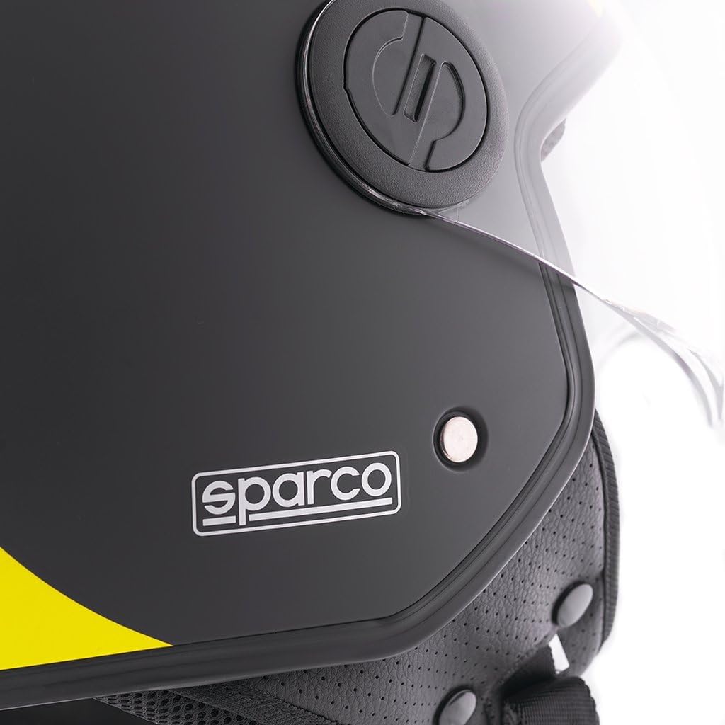 SPARCO RIDERS - CASCO DEMI JET SP601 NERO E GIALLO