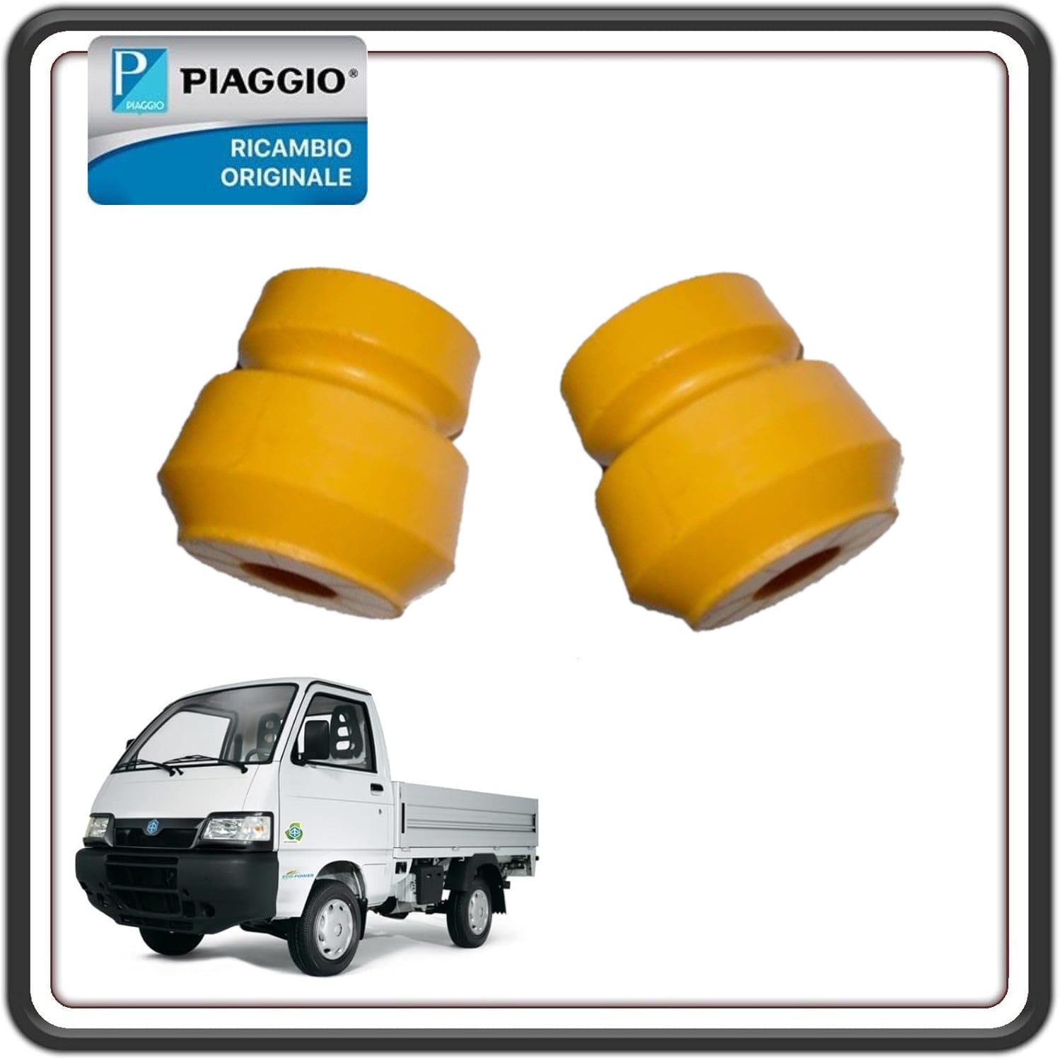 KIT 2 TAMPONE TAMPONI GOMMA AMMORTIZZATORE ANTERIORE PIAGGIO PORTER 1300 16V - PORTER 1200 1400 DIESEL - PIAGGIO QUARGO ORIGINALE PIAGGIO 658155