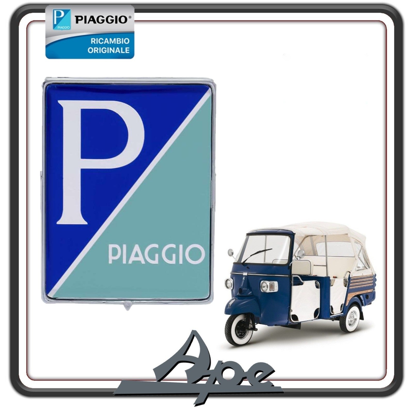 SCUDETTO FREGIO ANTERIORE PER APE CALESSINO DIESEL ORIGINALE PIAGGIO 576464