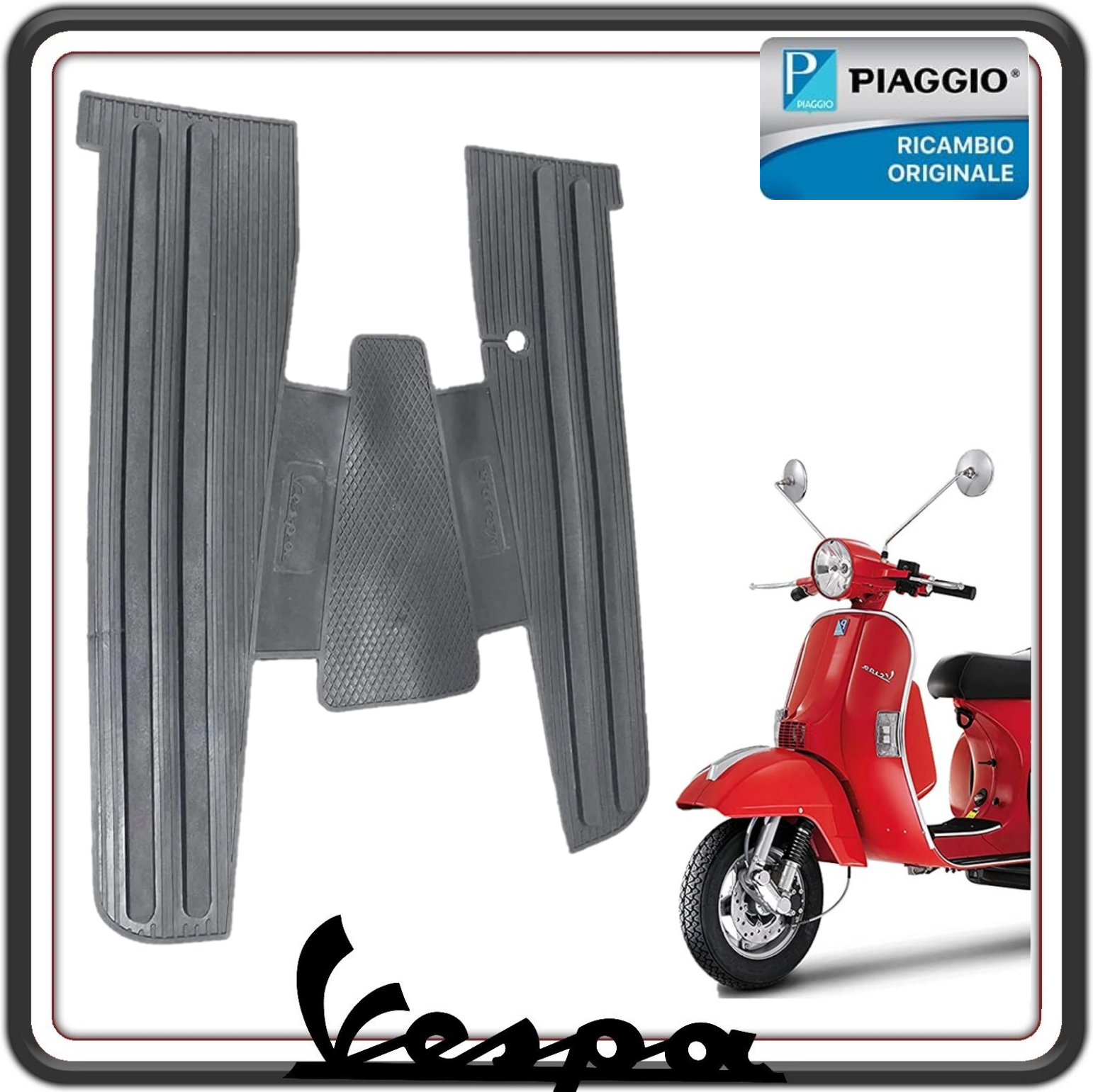 TAPPETO TAPPETINO PEDANA PIAGGIO VESPA PX 125-150 - 200 - VESPA PX PE - VESPA ARCOBALENO - VESPA LML STAR ORIGINALE PIAGGIO 437941