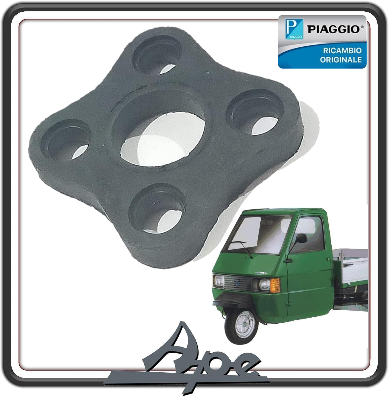 GIUNTO ELASTICO RIBALTABILE ALBERO IMPIANTO RIBALTAMENTO PER PIAGGIO APE POKER BENZINA O DIESEL - APE CAR - MAX DIESEL - APE 703 ORIGINALE PIAGGIO.