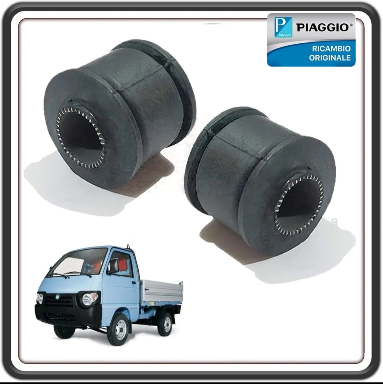 KIT 2 BOCCOLA BOCCOLE BUSSOLA BUSSOLE BIELLA BIELLETTA SCATOLA STERZO PER PIAGGIO PORTER 1300 BENZINA FINO AL 2009 - PIAGGIO PORTER 1200 1400 DIESEL - PIAGGIO QUARGO ORIGINALI PIAGGIO B004679 - B004680