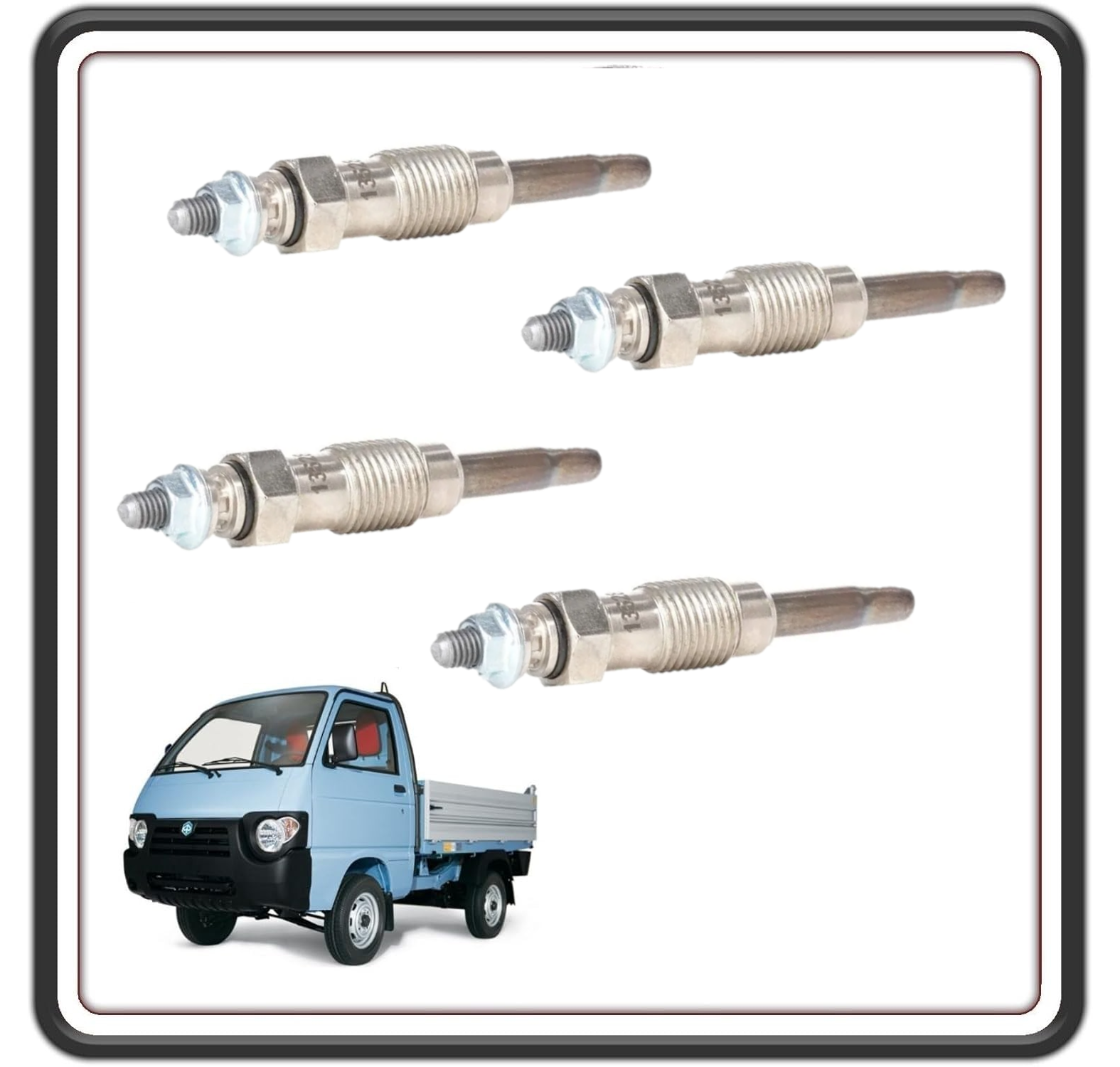 KIT 4 CANDELETTE COMPATIBILE CON PIAGGIO PORTER 1200 1400 DIESEL (LDW -1404/P - LDW -1204/P) FINO AL 2005 - PIAGGIO QUARGO DIESEL TUTTI I MODELLI