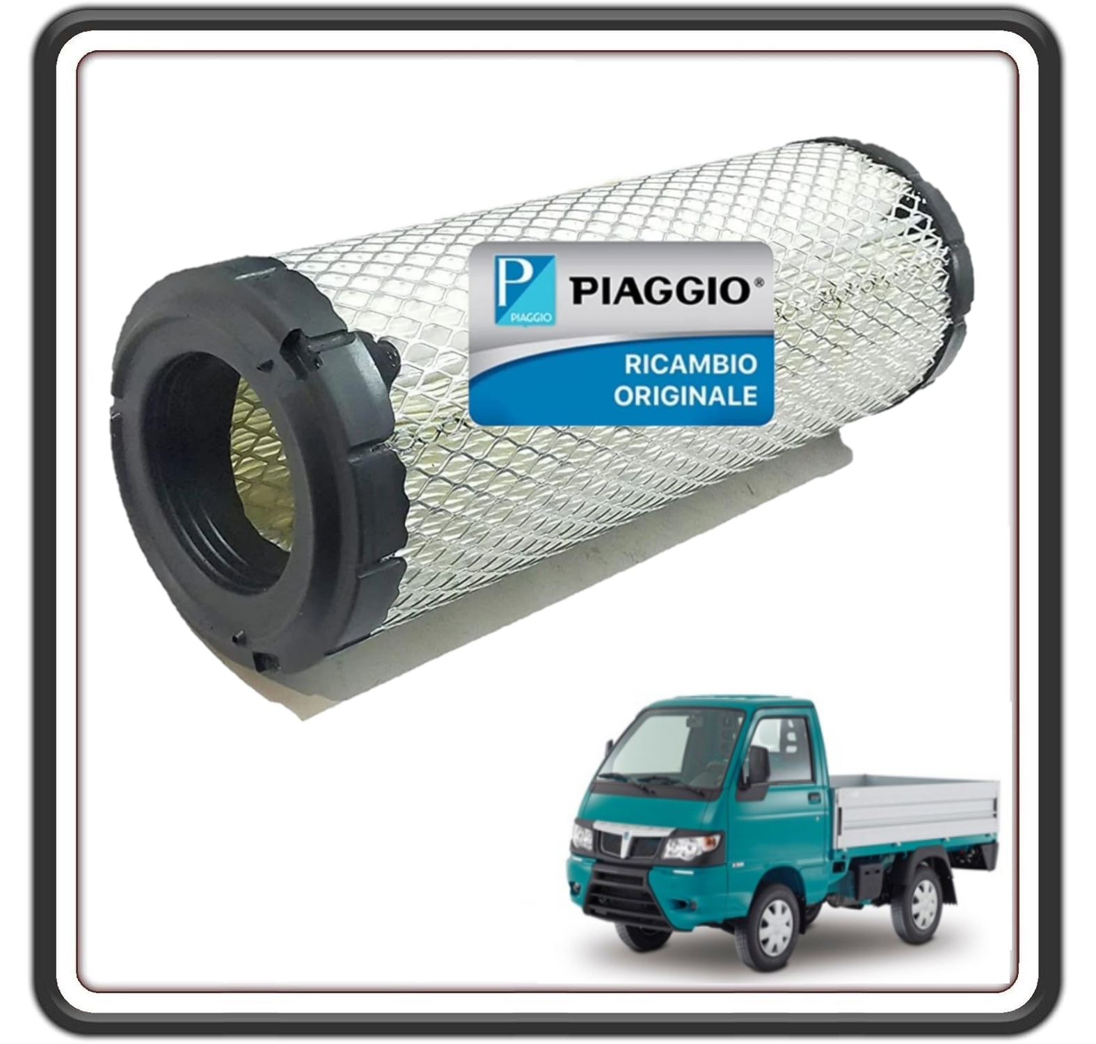 FILTRO ARIA ELEMENTO FILTRANTE PER PIAGGIO PORTER 1300 MULTITECH DAL 2009 IN POI - PIAGGIO PORTER MULTITECH MAXXI BENZINA ORIGINALE PIAGGIO B005660