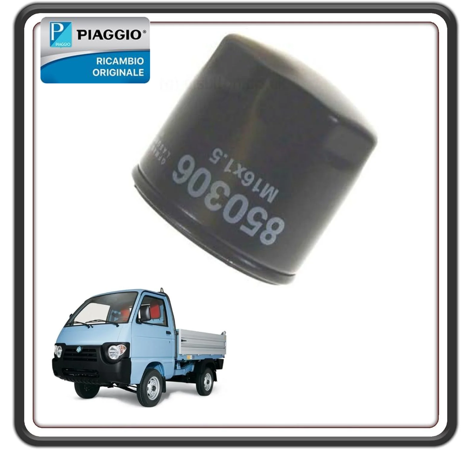 FILTRO CARBURANTE DIESEL NAFTA QUARGO ORIGINALE PIAGGIO 850306
