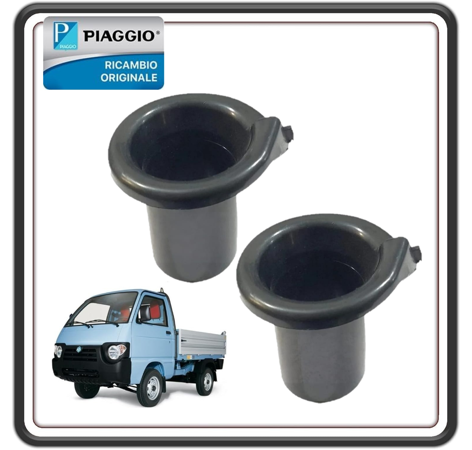 KIT 2 PARAPOLVERE PARA POLVERE AMMORTIZZATORE ANTERIORE PIAGGIO PORTER TUTTI I MODELLI - PIAGGIO QUARGO ORIGINALE PIAGGIO 4855987Z01000 X2