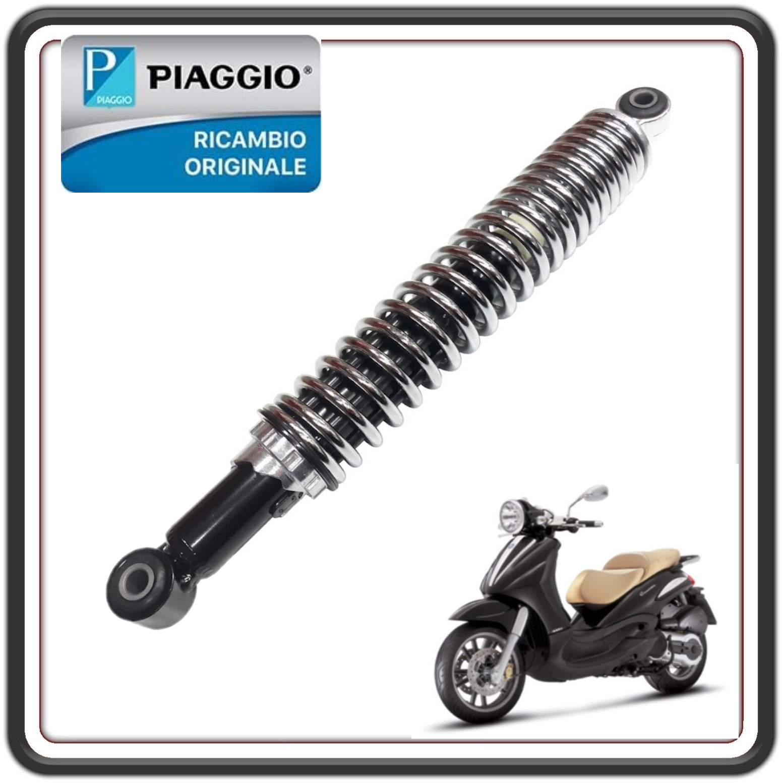 AMMORTIZZATORE POSTERIORE PER PIAGGIO BEVERLY 400 DAL 2006 AL 2010 - BEVERLY 500 DAL 2002 AL 2006 - BEVERLY 500 CRUISER DAL 2006 AL 2012 ORIGINALE PIAGGIO 56210R