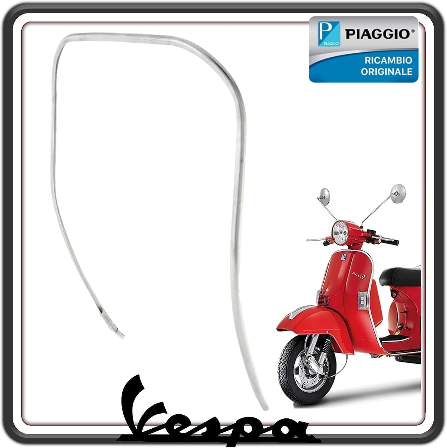 BORDO BORDINO SCUDO ANTERIORE ANT IN ALLUMINIO PER PIAGGIO VESPA PX ORIGINALE PIAGGIO 149943