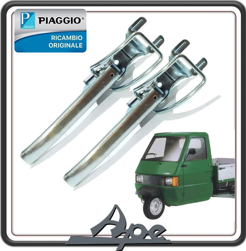 KIT 2 GANCIO GANCI MANIGLIA CHIUSURA SPONDA PER PIAGGIO APE 703 - PIAGGIO PORTER 1000-1300 FINO AL 2008 - PORTER 1200 1400 DIESEL ORIGINALE PIAGGIO 6620187Z01000