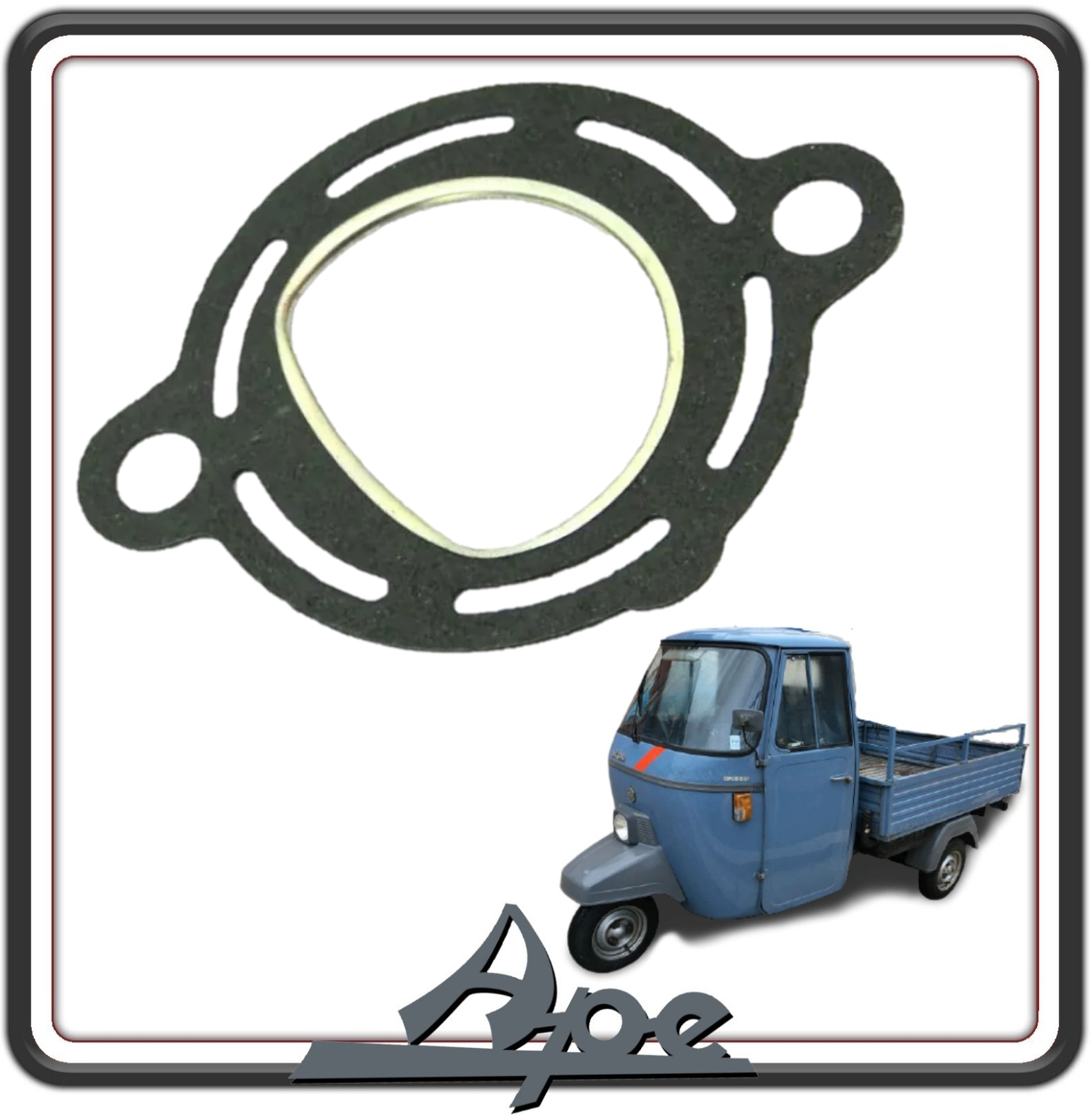 GUARNIZIONE SCARICO MARMITTA COMPATIBILE CON PIAGGIO APE CAR P2 - P3 - APE P501 - P601 - APE 602 - APE TM 703