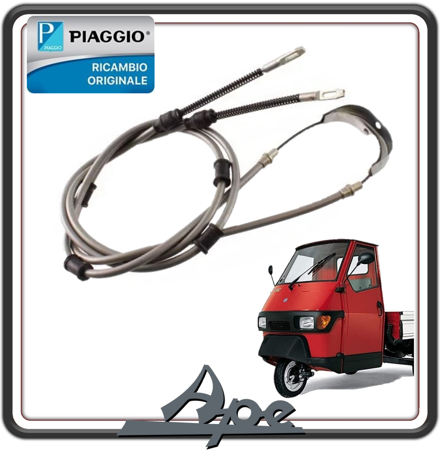 FILO CAVO FRENO A MANO FRENO DI STAZIONAMENTO PER PIAGGIO APE 50 ORIGINALE PIAGGIO 117675