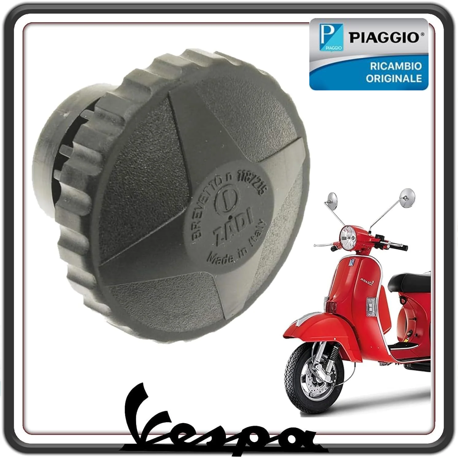 TAPPO SERBATOIO CARBURANTE IN PLASTICA PER PIAGGIO VESPA PX - VESPA PX ARCOBALENO - VESPA PK - VESPA FL - FL2 - VESPA N ORIGINALE PIAGGIO 575825