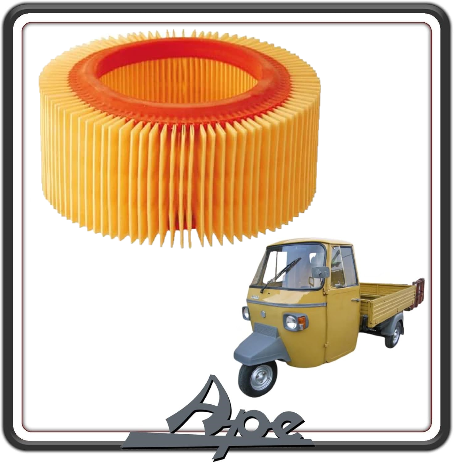 FILTRO ARIA COMPATIBILE PER PIAGGIO APE 703 - P703 - TM P703 V - PIAGGIO APE 602 - PIAGGIO APE P501 - APE P601 - APE CAR P2 - P3