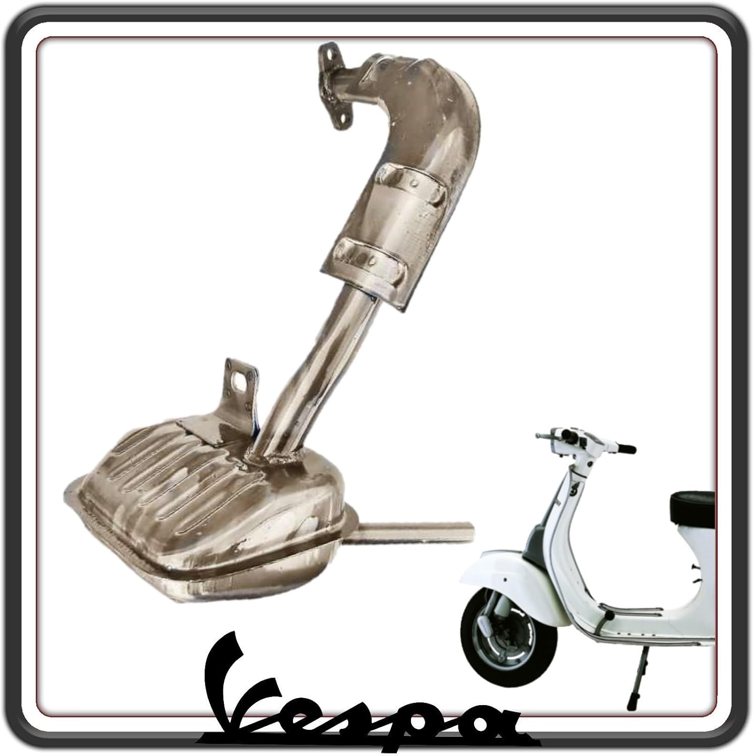 MARMITTA TERMINALE SCARICO COMPATIBILE PER PIAGGIO VESPA 50 - VESPA 50 SPECIAL - VESPA 50 L - R - N - VESPA 50 S.