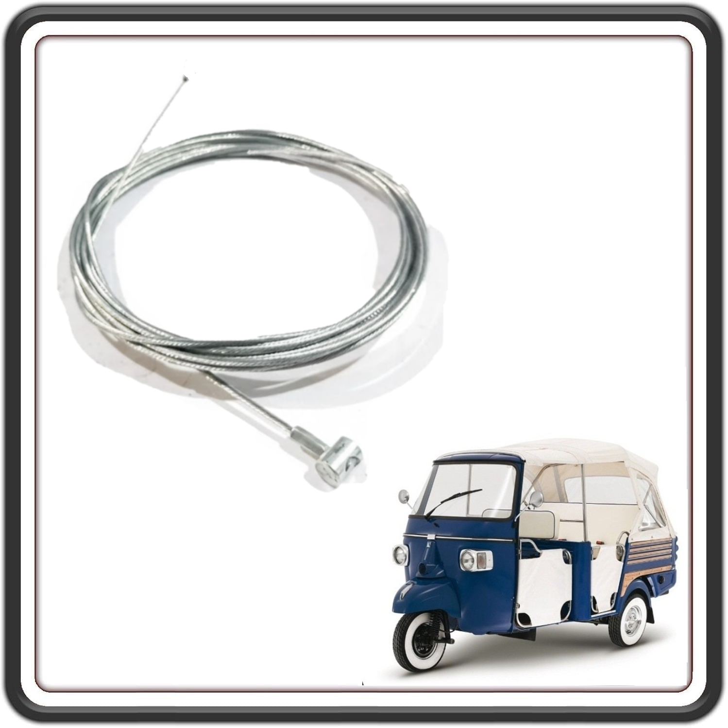 TRASMISSIONE FILO CAVO FRIZIONE COMPATIBILE CON PIAGGIO APE 601 - APE CALESSINO DIESEL
