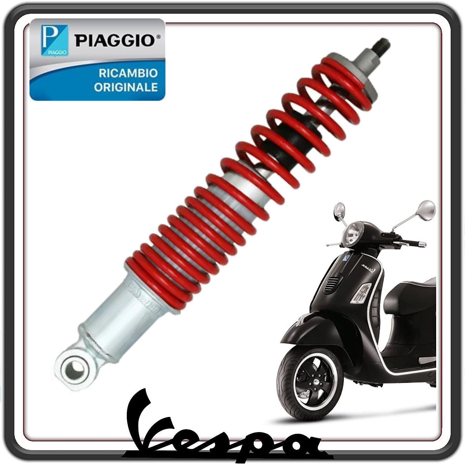 AMMORTIZZATORE ANTERIORE PER PIAGGIO VESPA GTS 125 DAL 2009 AL 2016 - VESPA GTS 300 DAL 2008 AL 2016 ORIGINAEL PIAGGIO 1C000923R 