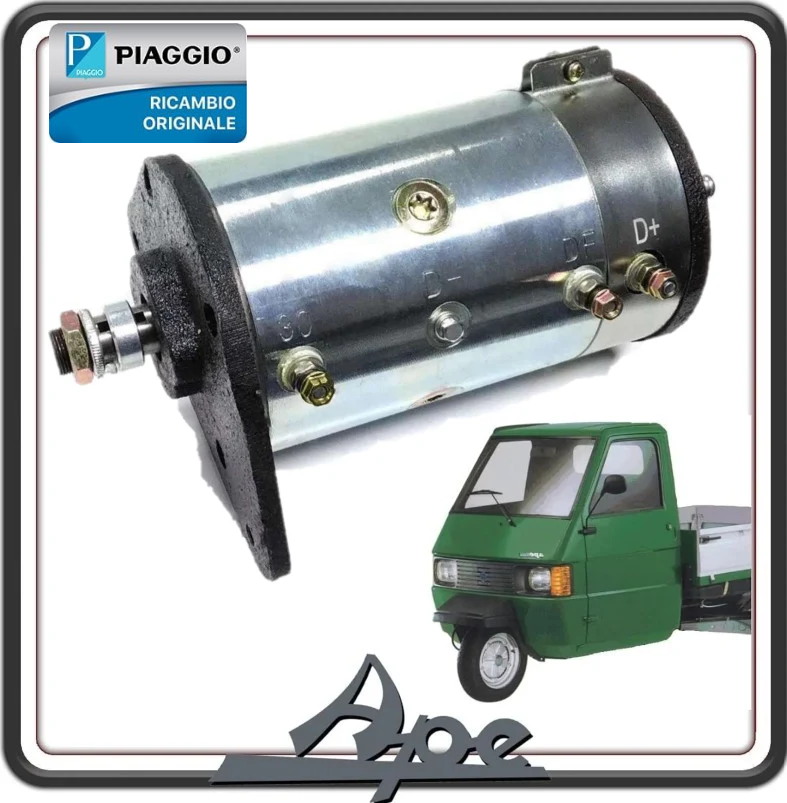 DINAMO MOTORE DINAMOMOTORE COMPLETO INDOTTO ALTERNATORE PER PIAGGIO APE TM 703 TUTTI I MODELLI - APE 602 - APE 601 - APE 501 - APE CAR P2 P3 ORIGINALE PIAGGIO 157715 