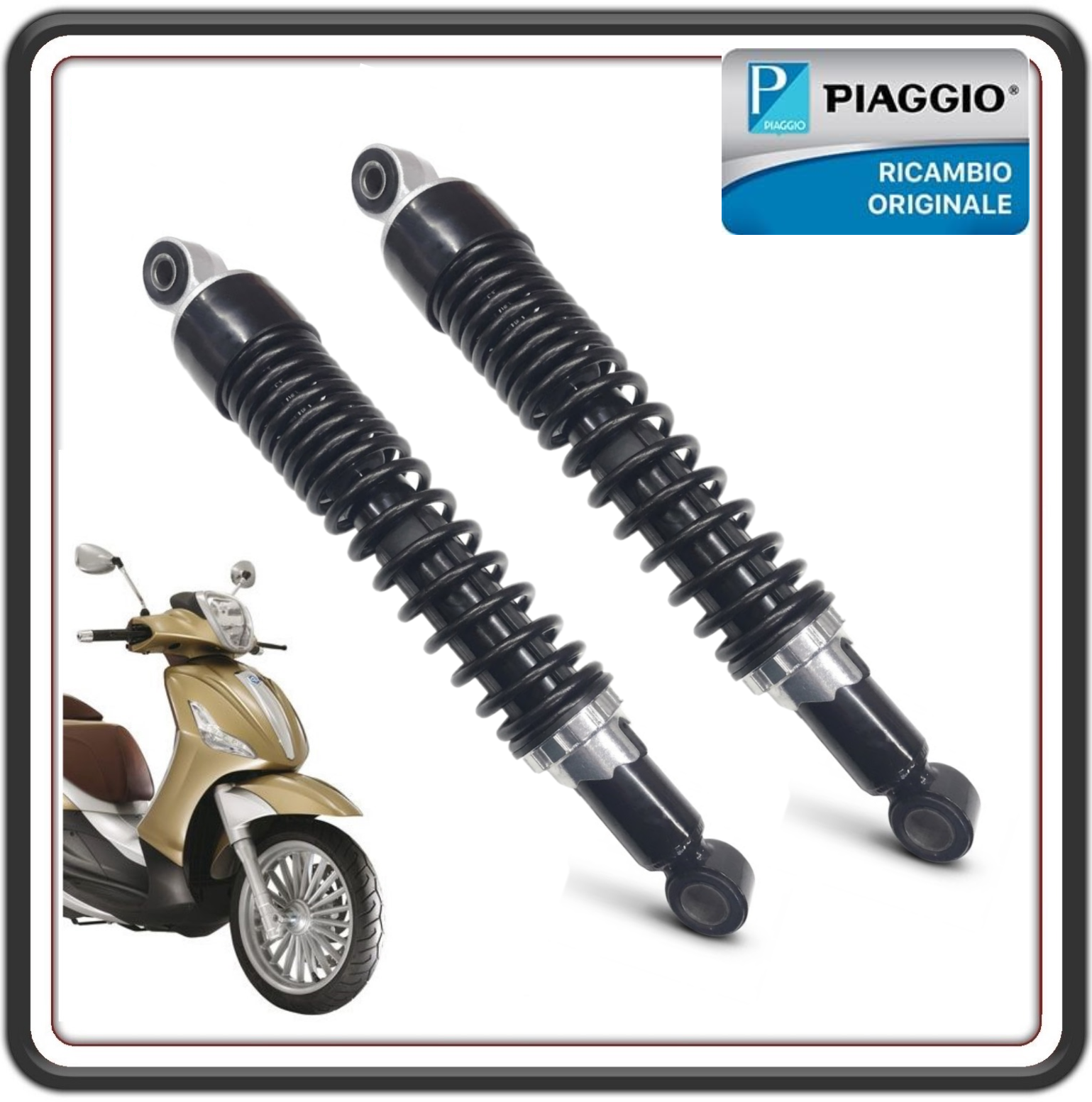 KIT AMMORTIZZATORI POSTERIORI PER PIAGGIO BEVERLY 125 DAL 2010 AL 2015 - PIAGGIO BEVERLY 300 DAL 2010 AL 2020 58518R5