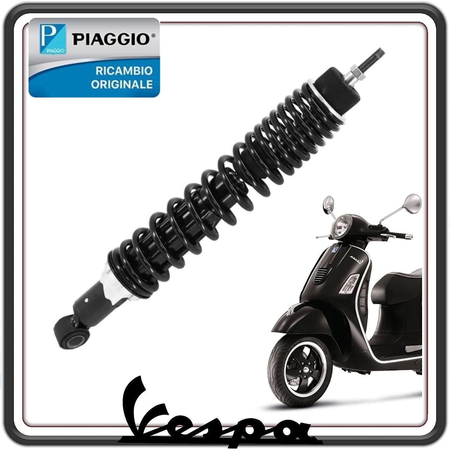 AMMORTIZZATORE POSTERIORE PER PIAGGIO VESPA GTS 125 -150-250- 300 - PIAGGIO VESPA GRANTURISMO 125-200 - VESOA GTV 125-250-300 (LEGGI COMPATIBILITA') ORIGINALE PIAGGIO 1C004531R  