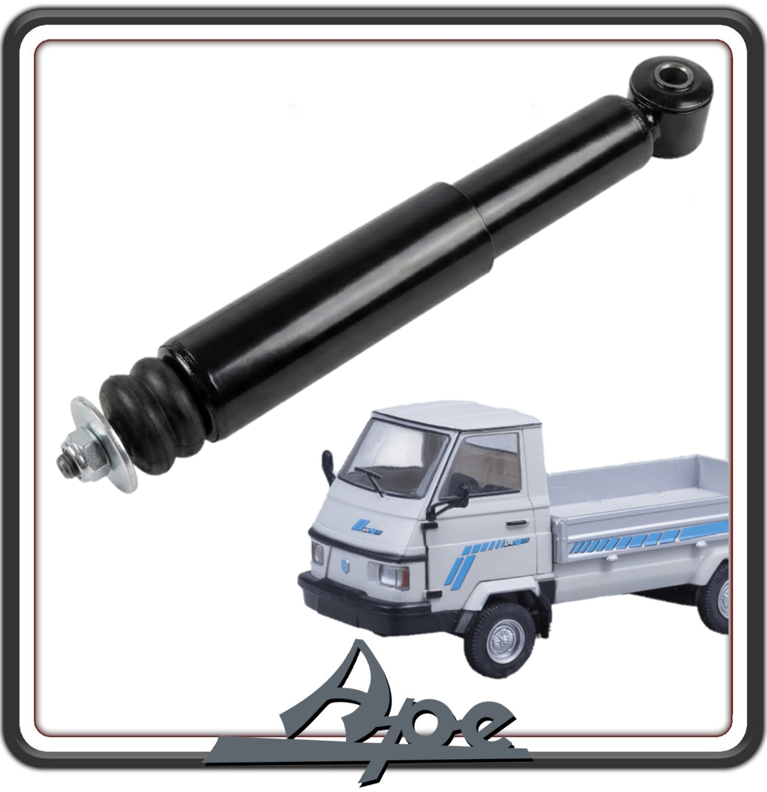 AMMORTIZZATORE POSTERIORE COMPATIBILE PER PIAGGIO APE CAR MAX DIESEL DAL 1986 AL 1990 - APE POKER BENZINA E DIESEL DAL 1993 AL 2004