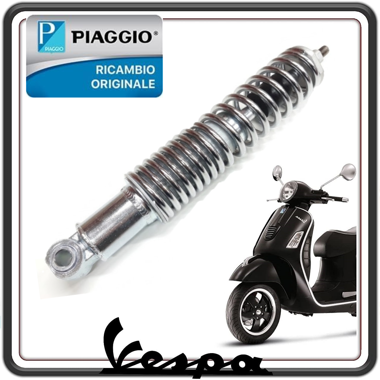 AMMORTIZZATORE ANTERIORE PER PIAGGIO VESPA GTS 250 SENZA ABS DAL 2005 AL 2016 - VESPA GTS 300 SENZA ABS DAL 2012 AL 2016 - VESPA GTS 300 CON ABS DAL 2014 AL 2018 ORIGINALE PIAGGIO 1C000922R 