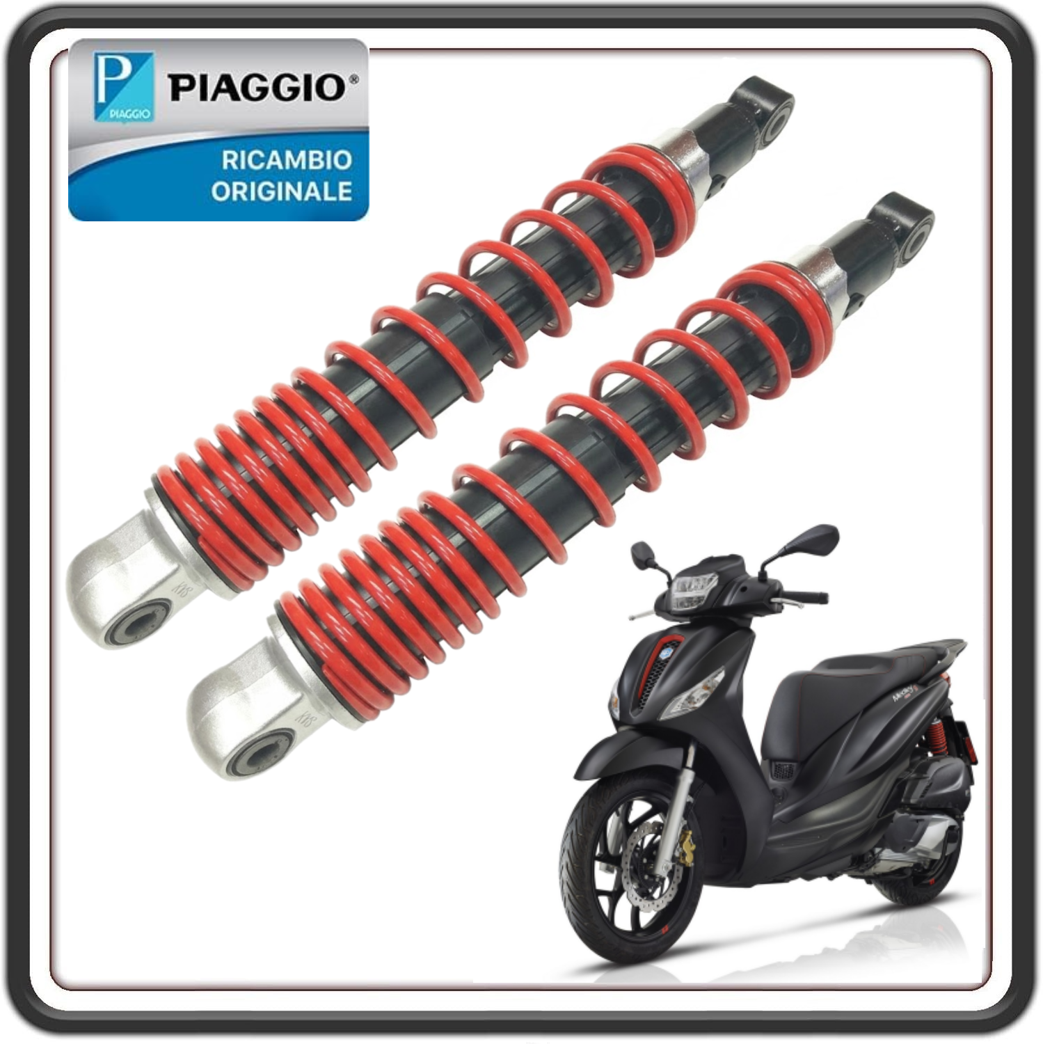 KIT AMMORTIZZATORI POSTERIORI PER PIAGGIO MEDLEY 125-150 DAL 2020 IN POI (LEGGI COMPATIBILITA') ORIGINALE PIAGGIO 1C005120R