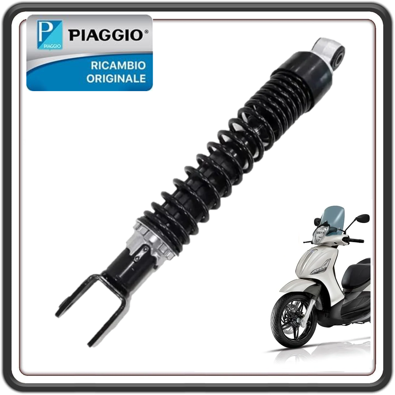 AMMORTIZZATORE SOSPENSIONE POSTERIORE PER PIAGGIO BEVERLY 350 DAL 2011 AL 2014 - BEVERLY 350 DAL 2016 AL 2020 - BEVERLY 350 SPORT TOURING ORIGINALE PIAGGIO 58613R