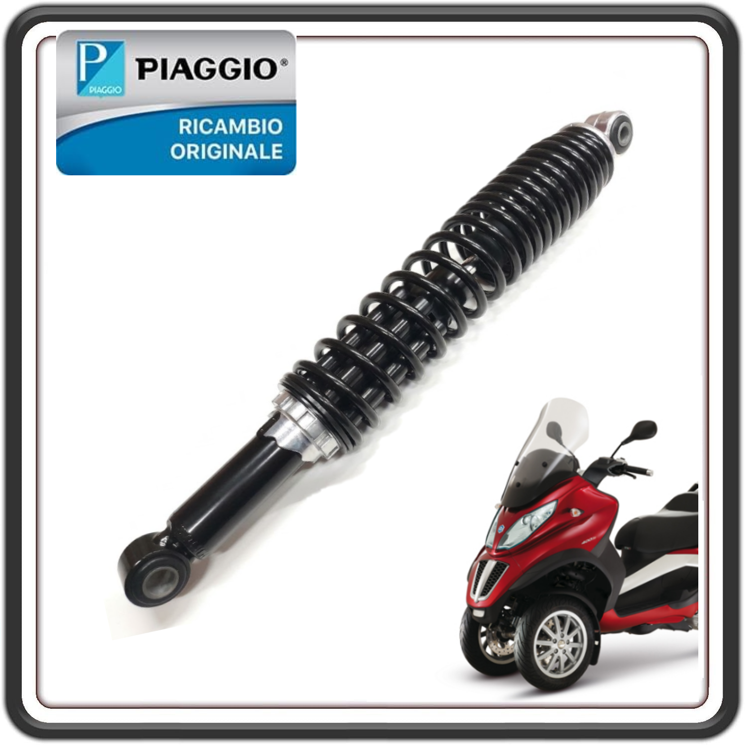 AMMORTIZZATORE POSTERIORE PER PIAGGIO MP3 125 DAL 2006 AL 2012 - MP3 250 DAL 2006 AL 2009 - MP3 300 DAL 2010 AL 2014 ORIGINALE PIAGGIO 58511R