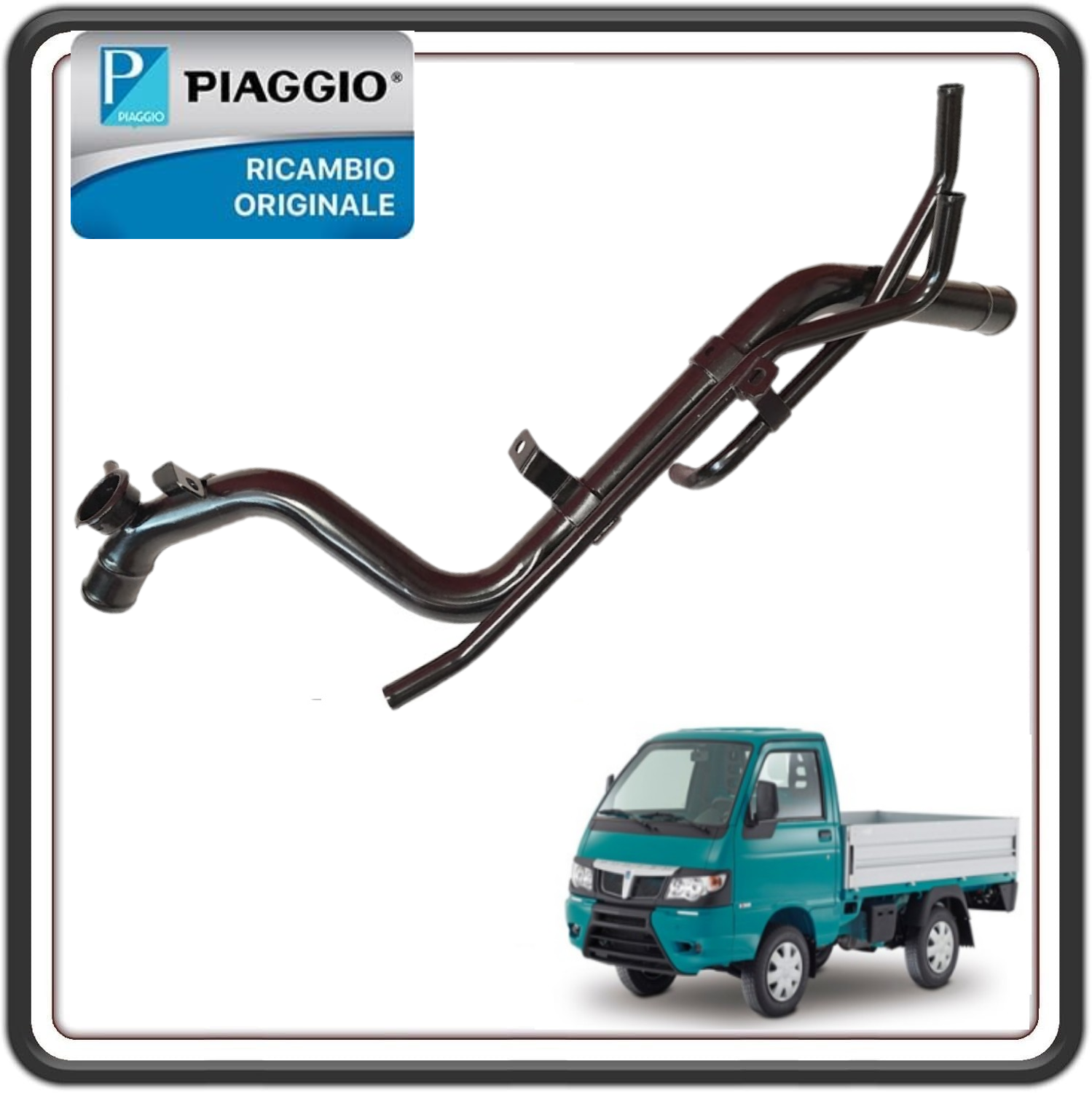 TUBO RADIATORE ACQUA SUPERIORE PER PIAGGIO PORTER MULTITECH DAL 2010 AL 2015 - PORTER MAXXI MULTITECH DAL 2010 AL 2015 ORIGINALE PIAGGIO B005673 