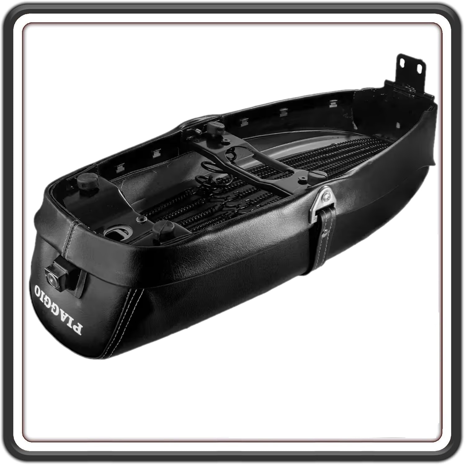 SELLA SELLONE SEDILE LUNGO NERO BIPOSTO CON SERRATURA PER PIAGGIO VESPA 125 ET3 PRIMAVERA - VESPA 50 SPECIAL - VESPA 50 L-R-N