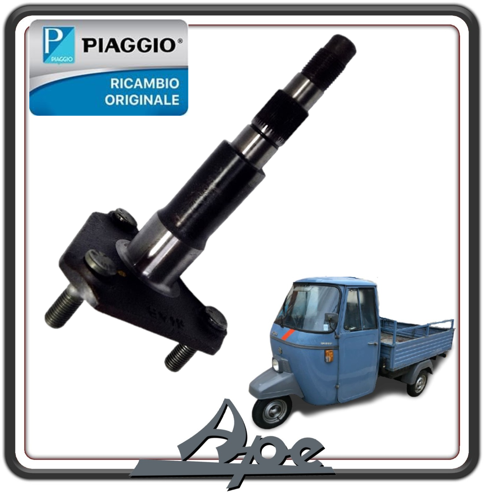 ASSE ALBERO RUOTA POSTERIORE PER PIAGGIO APE MP 500 - 501 - 600 - 601 DAL 1978 AL 1983 ORIGINALE PIAGGIO 644899
