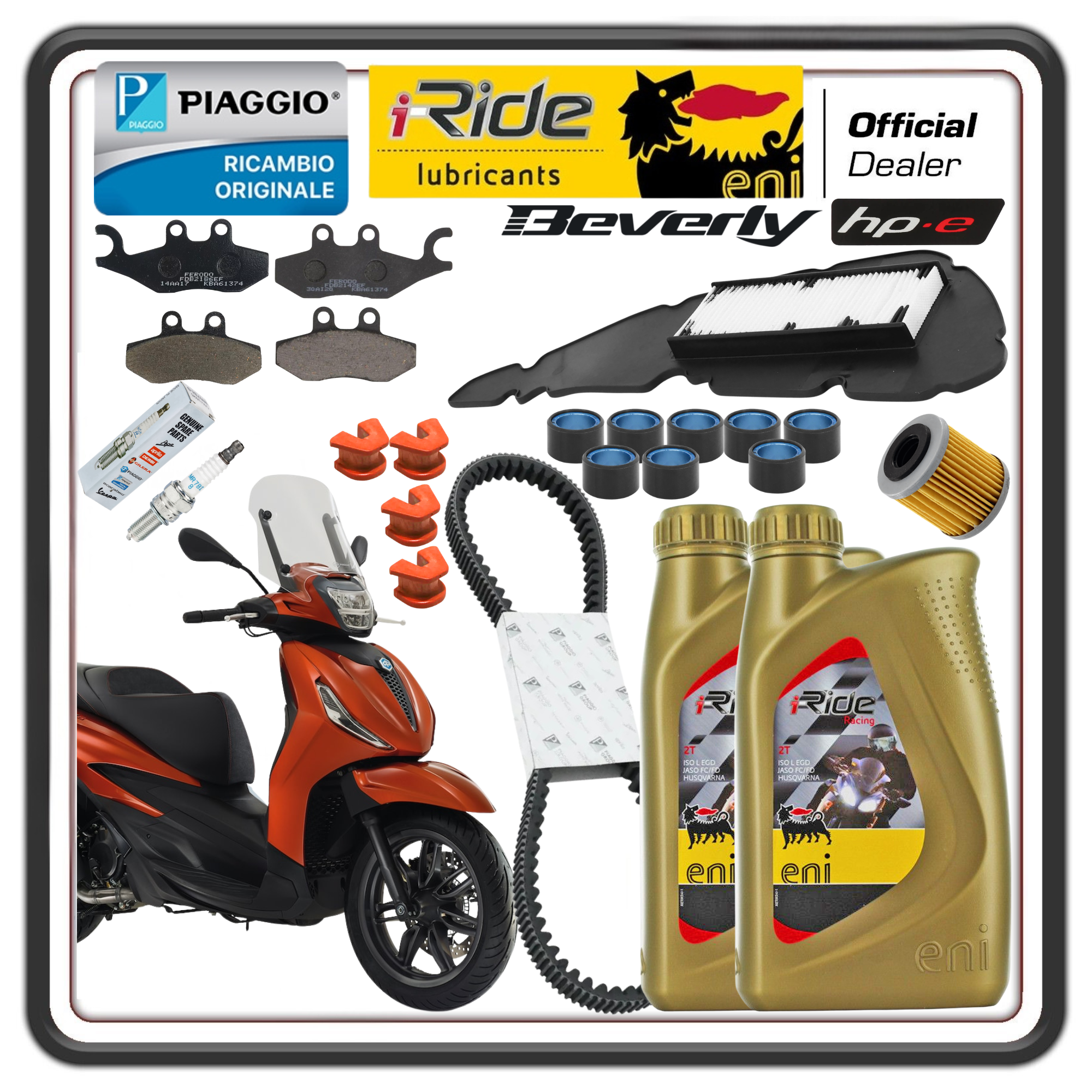 KIT TAGLIANDO PER PIAGGIO BEVERLY 400 HPE COMPLETO (2021 - 2025)