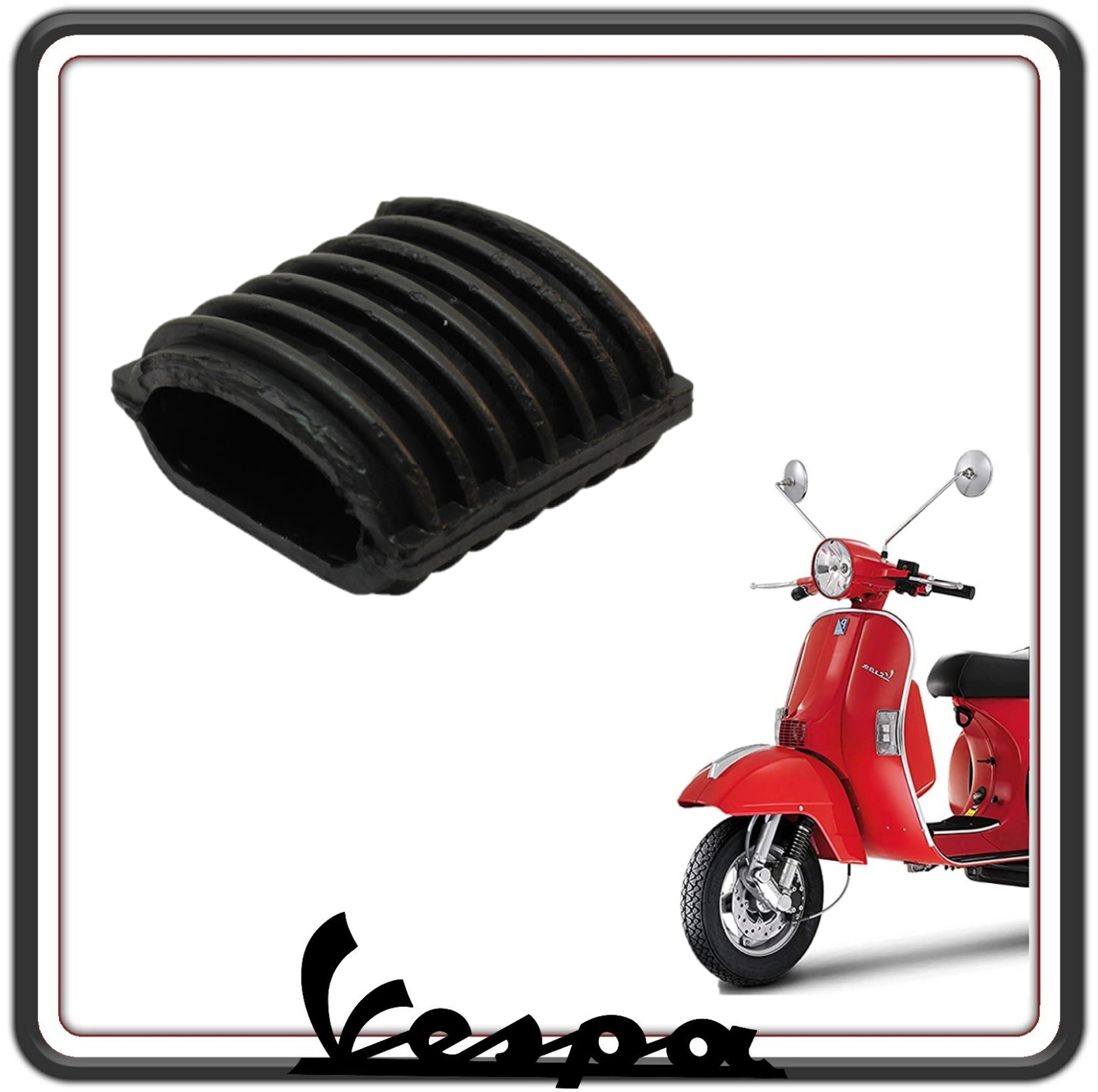 GOMMINO NERO LEVA MESSA IN MOTO COMPATIBILE PER PIAGGIO VESPA PX 125-150-200 - VESPA COSA 