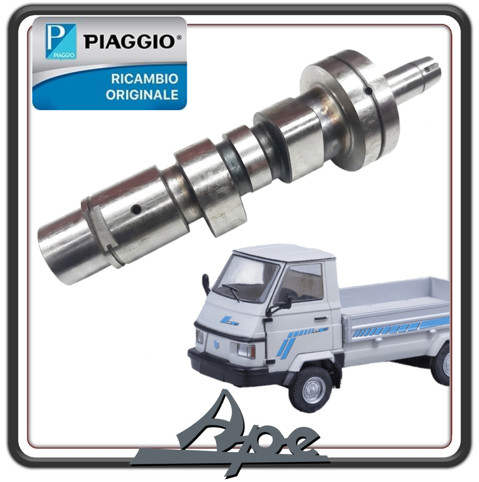 ALBERO A CAMME COMPLETO PER PIAGGIO APE CAR MAX POKER DIESEL - PIAGGIO APE TM 703 DIESEL ORIGINALE PIAGGIO 2238626