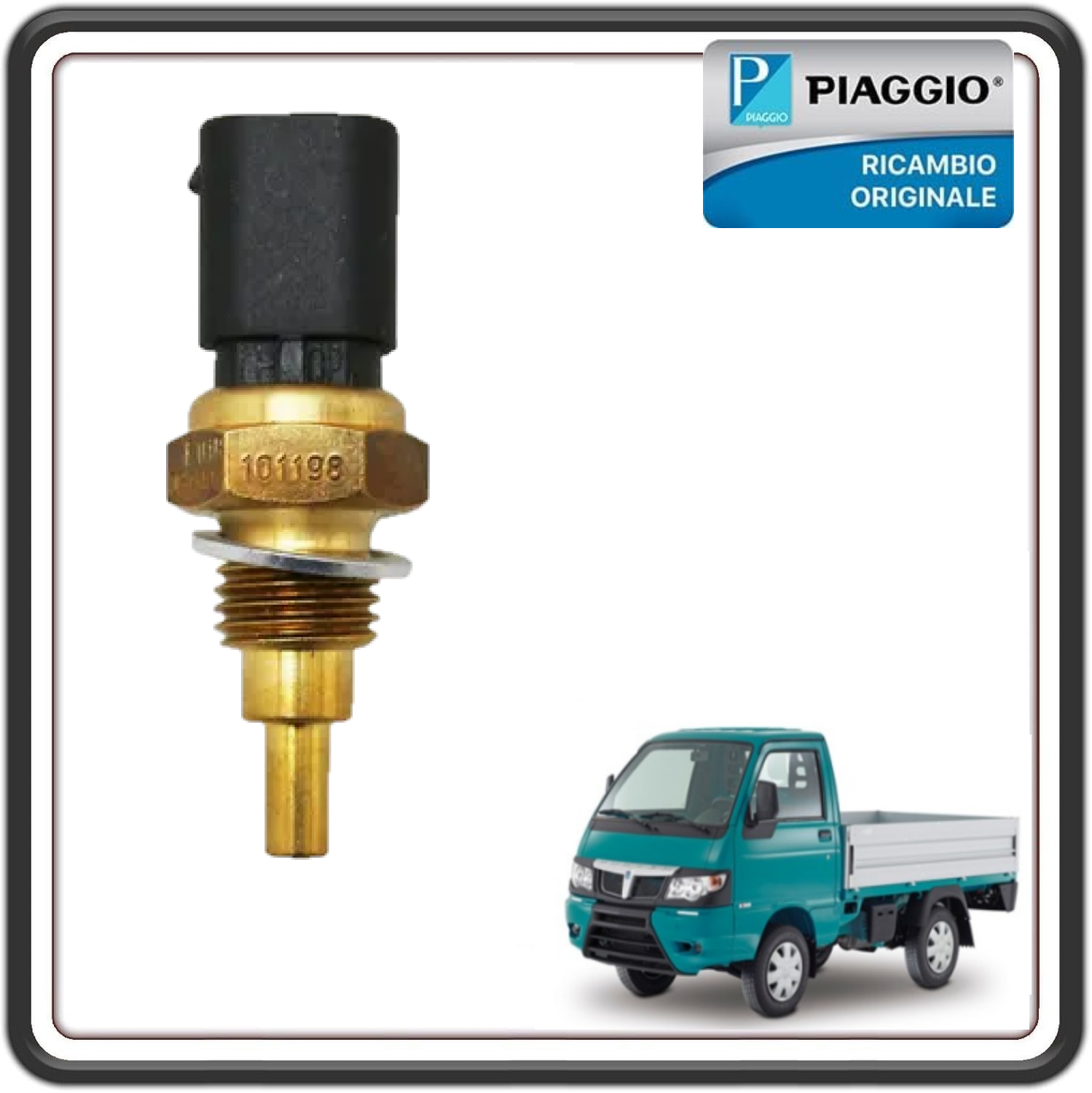 SENSORE TEMPERATURA ACQUA PER PIAGGIO PORTER MULTITECH DAL 2010 AL 2015 - PIAGGIO PORTER MAXXI MULTITECH DAL 2010 AL 2015 ORIGINALE PIAGGIO B010196 