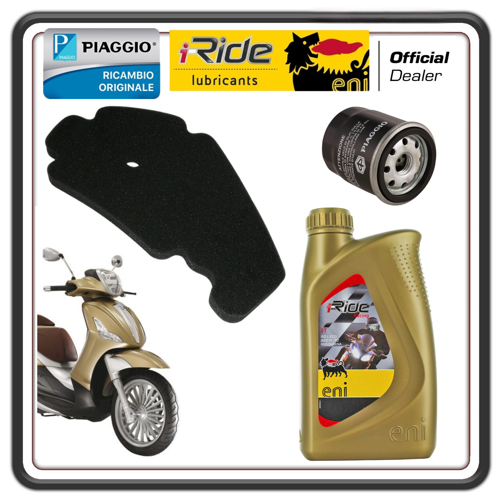 KIT TAGLIANDO PER PIAGGIO BEVERLY 125 250 300 - PIAGGIO CARNABY .
