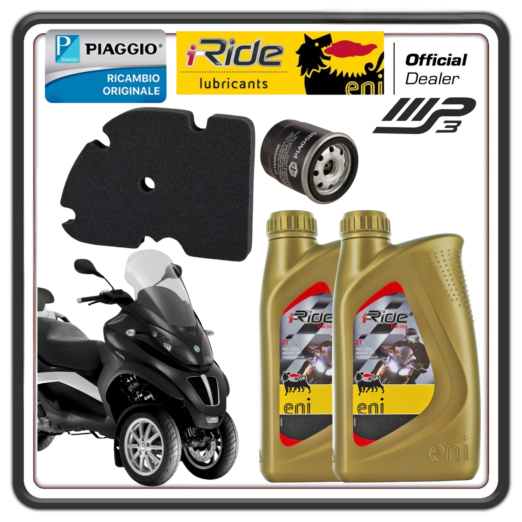 KIT TAGLIANDO PER PIAGGIO MP3 125 - 250 - 300