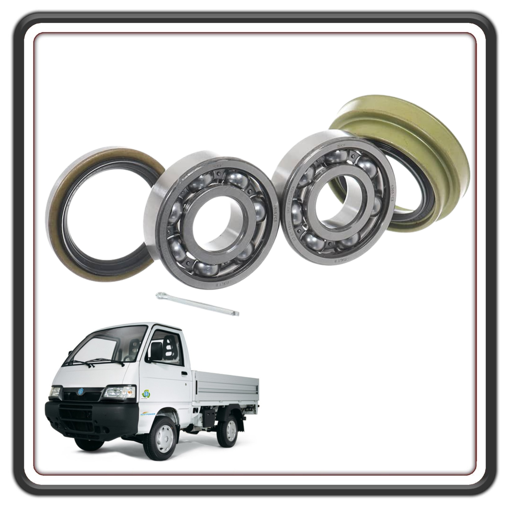 KIT CUSCINETTO CUSCINETTI MOZZO ANTERIORE PER PIAGGIO PORTER 1300 16V MOTOTE DAIHATSU – PIAGGIO PORTER 1200 1400 DIESEL – PIAGGIO QUARGO DIESEL