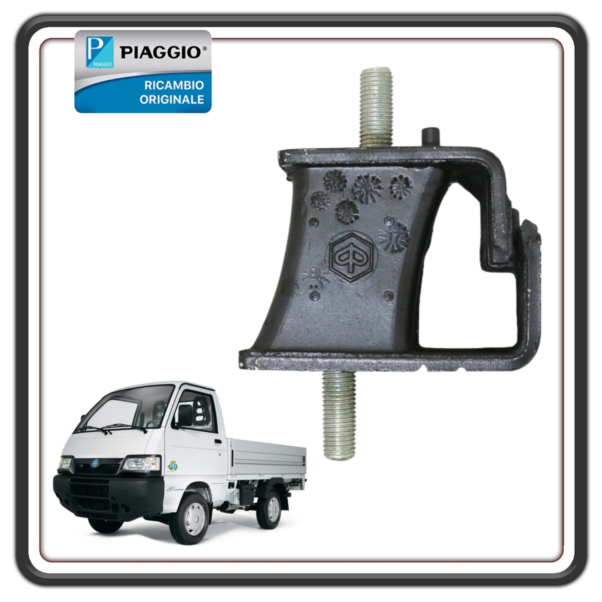 SUPPORTO ELASTICO MOTORE ANTERIORE LATO DESTRO PER PIAGGIO PORTER 1200 1400 DIESEL - PORTER D120 ORIGINALE PIAGGIO 262794