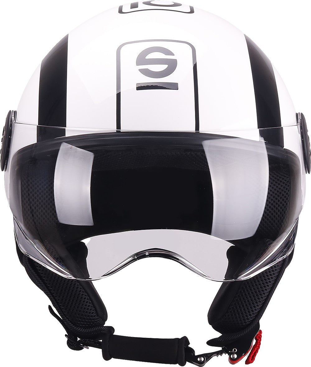 SPARCO RIDERS - CASCO DEMI JET SP601 BIANCO E NERO