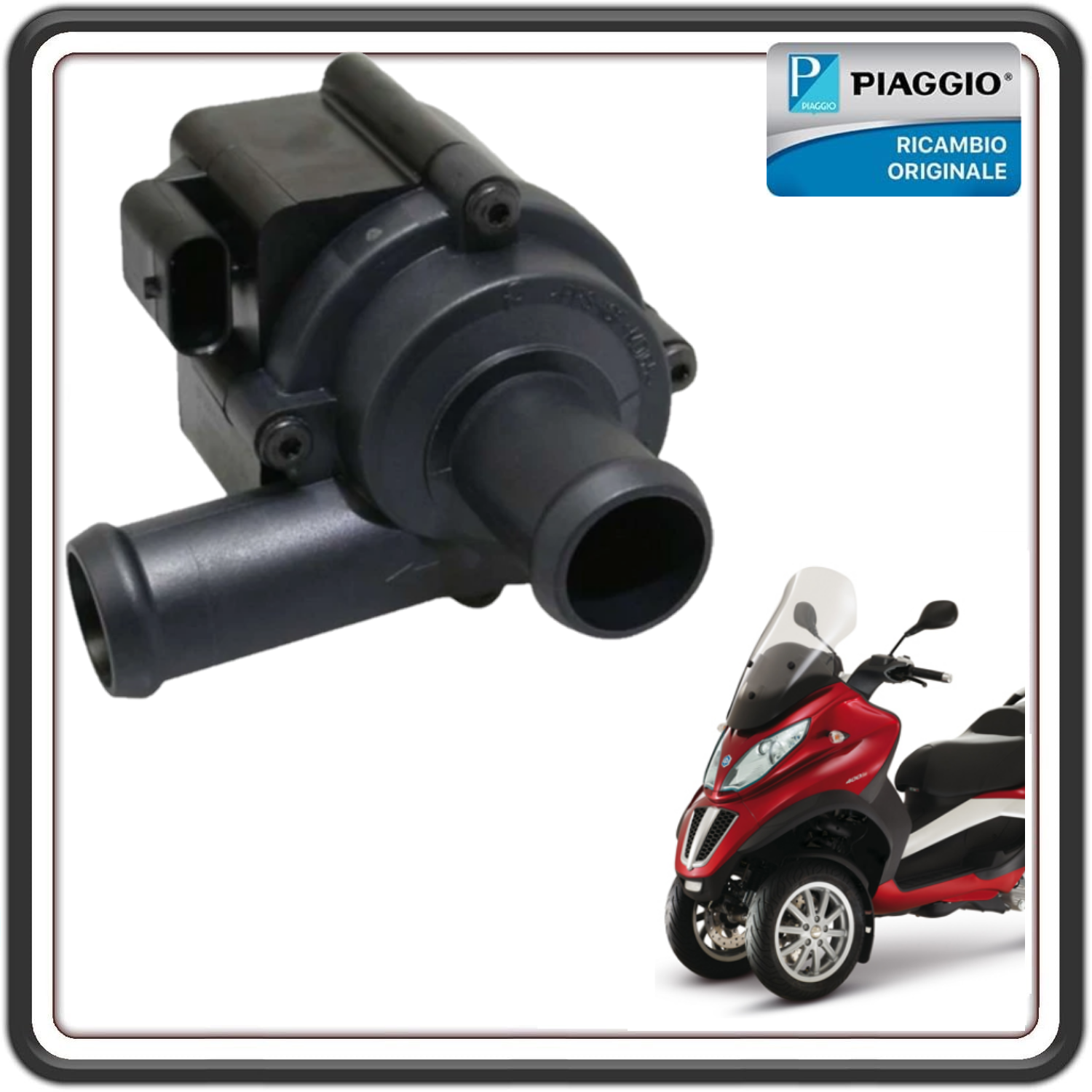 POMPA ACQUA H20 PER PIAGGIO BEVERLY 125 DAL 2010 AL 2015 - PIAGGIO MP3 125 DAL 2008 AL 2013 - PIAGGIO X7 EVO 125 DAL 2009 AL 2010 ORIGINALE PIAGGIO 875068