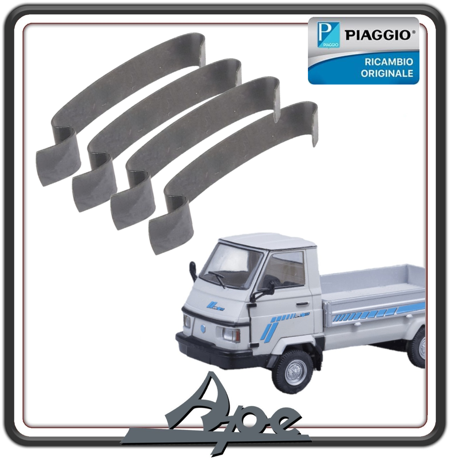 KIT 4 MOLLE MOLLETTE RADIATORE ACQUA PER PIAGGIO APE TM 703 DIESEL DAL 1997 AL 2004 - PIAGGIO APE CAR MAX DIESEL DAL 1986 AL 1990 -  PIAGGIO APE POKER DIESEL DAL 1993 AL 2004 ORIGINALE PIAGGIO 245306