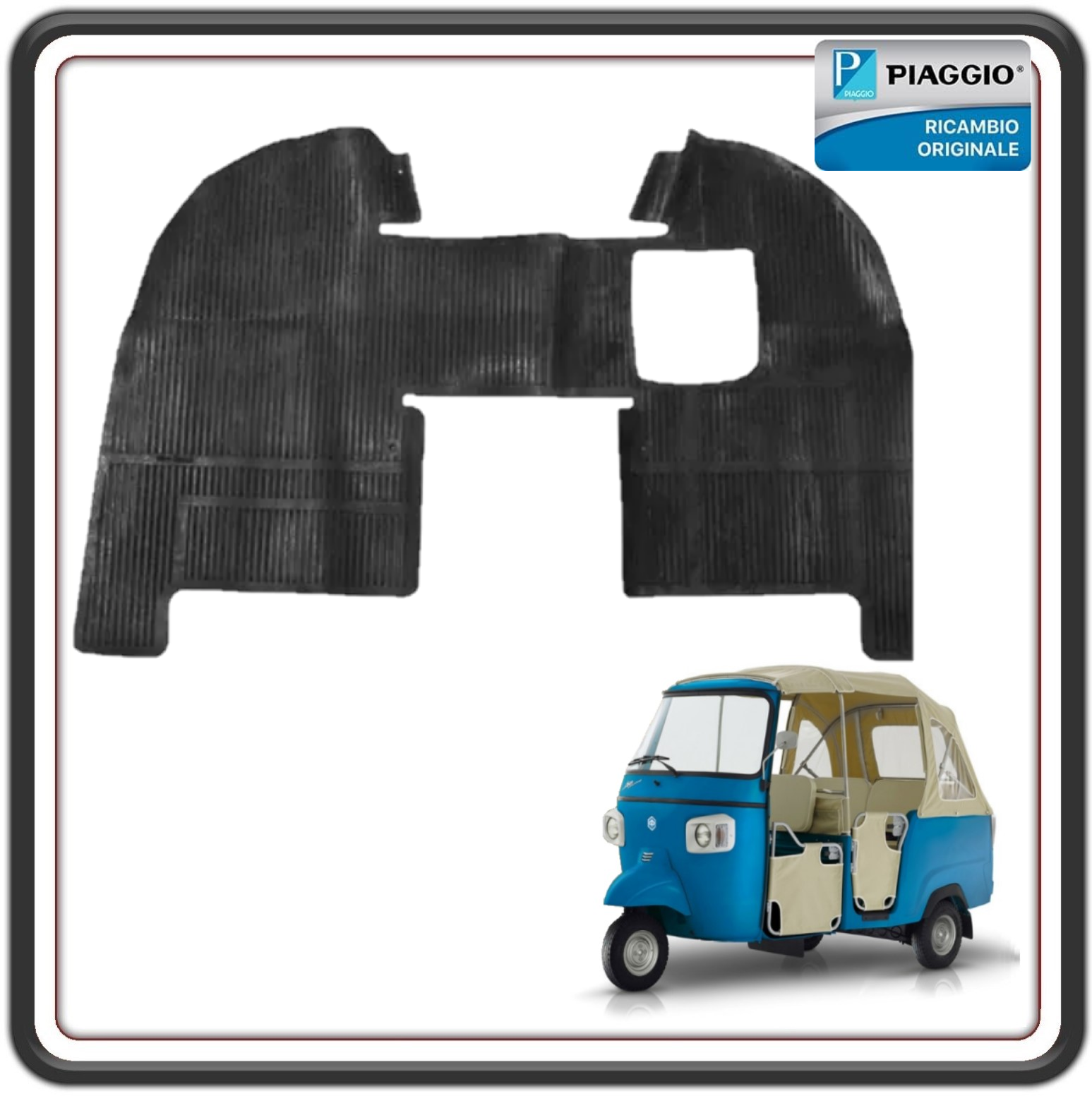 TAPPETO TAPPETINO POGGIAPIEDI PEDANA ANTERIORE PER PIAGGIO APE CALESSINO BENZINA DAL 2017 AL 2023 ORIGINALE PIAGGIO B074060 