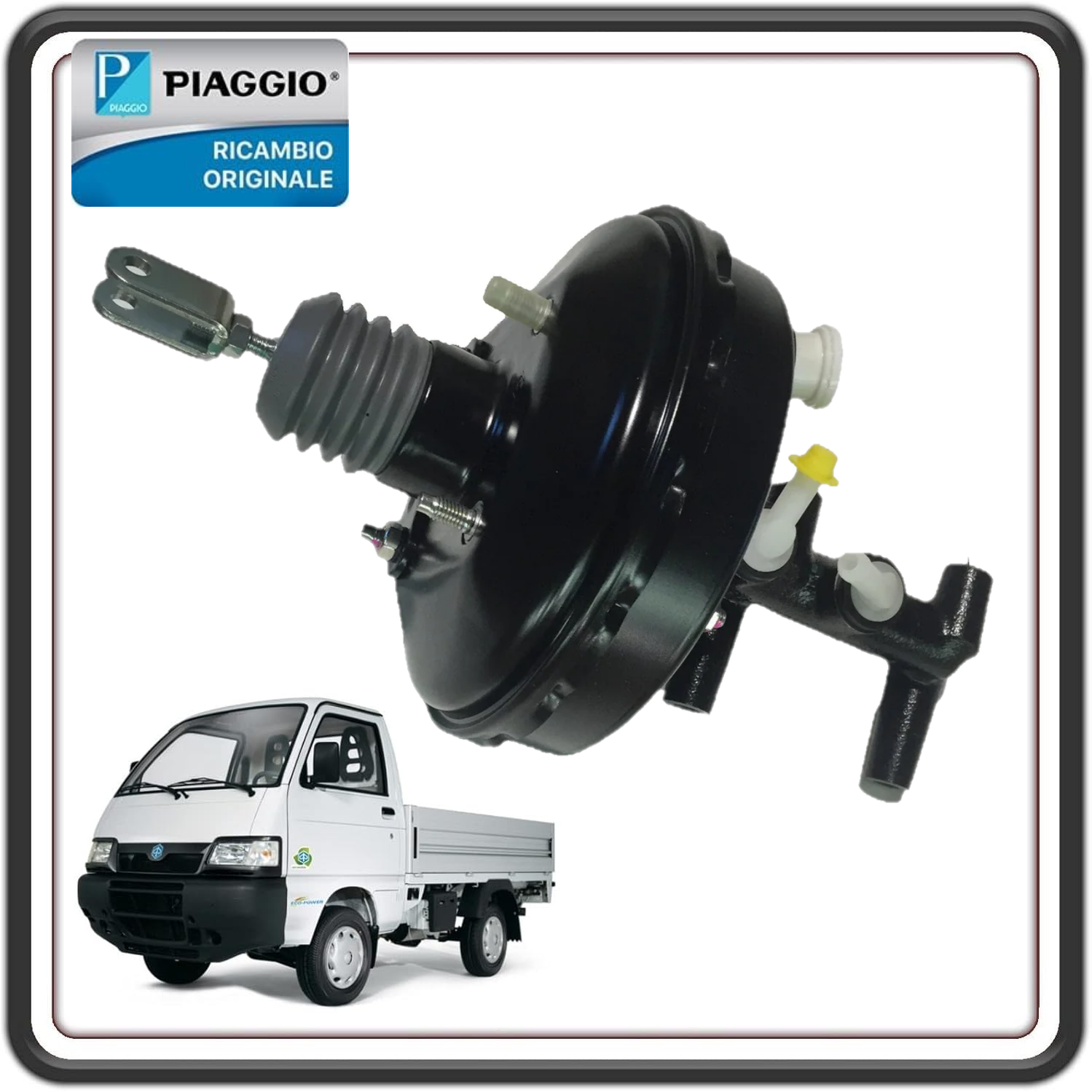 POMPA FRENO COMPLETA DI SERVOFRENO PER PIAGGIO PORTER 1300 16V MOTORE DAIHATSU FINO AL 2009 - PIAGGIO PORTER 1200-1400 DIESEL FINO AL 2009 ORIGINALE PIAGGIO 4720087Z01000 - B005913  