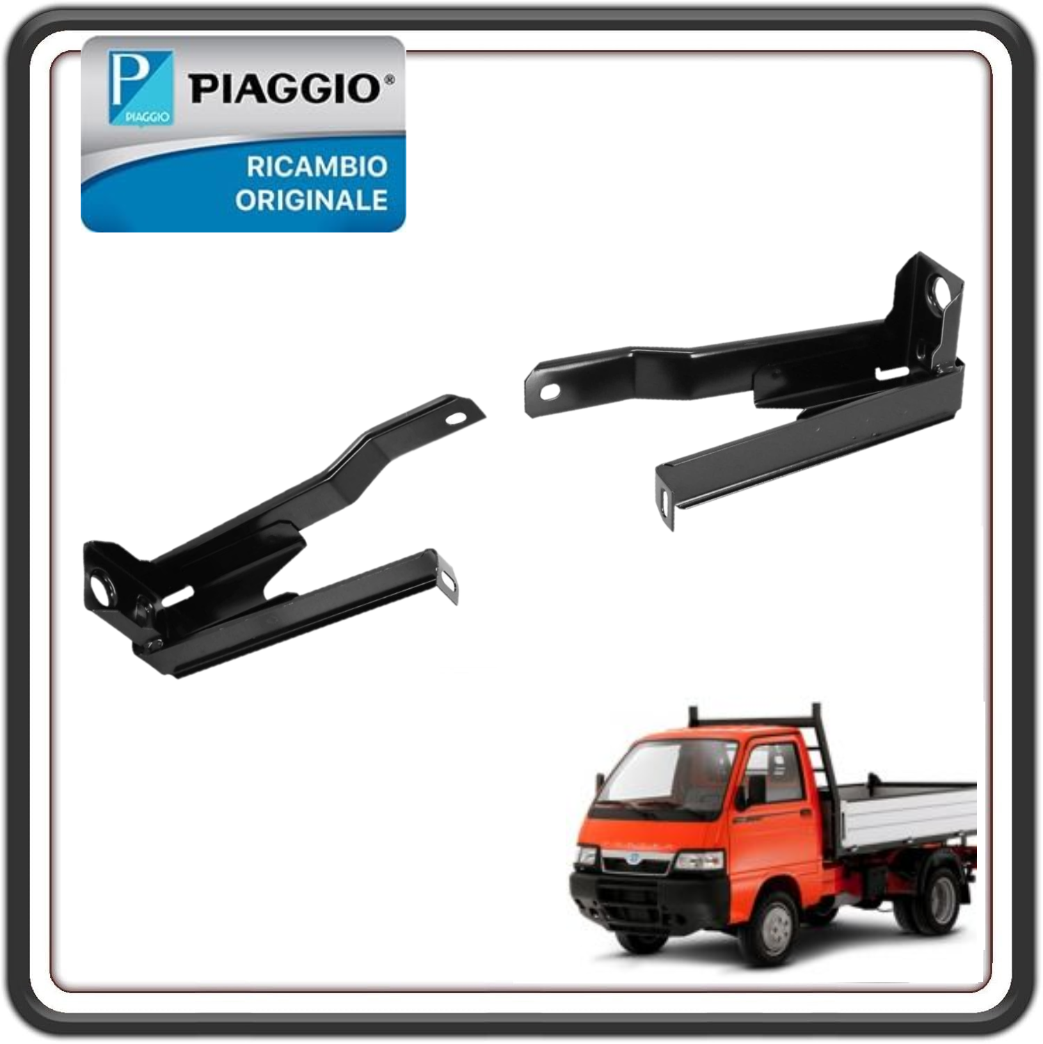 KIT STAFFE RADIATORE PER PIAGGIO PORTER 1300 16V MOTORE DAIHATSU FINO AL 2009 - PIAGGIO PORTER 1200-1400 DIESEL - PIAGGIO PORTER MAXXI ORIGINALE PIAGGIO 1E000091 - 1E000090