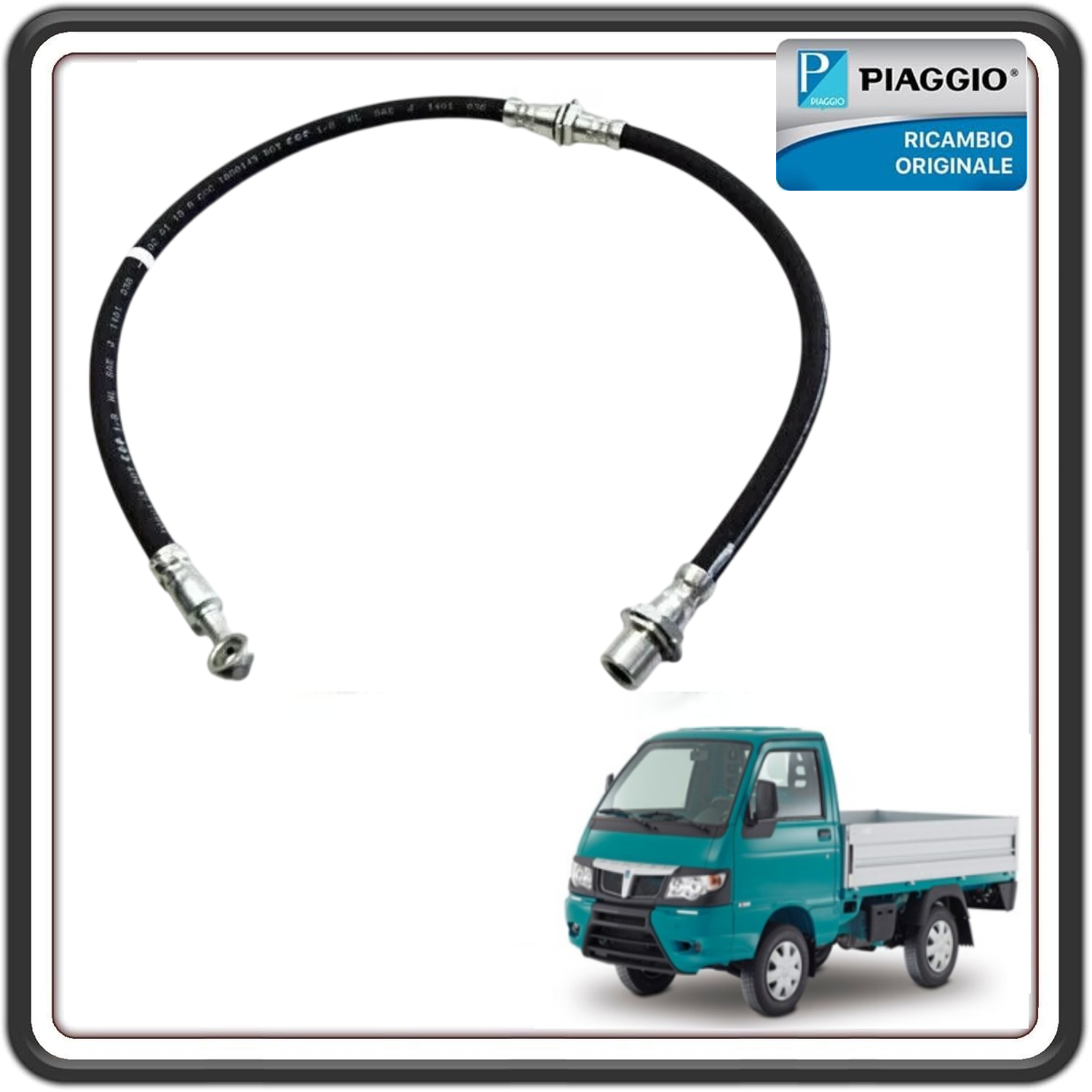 TUBO TUBAZIONE FLESSIBILE FRENO ANTERIORE PER PIAGGIO PORTER- PIAGGIO QUARGO (LEGGERE MODELLI DESCRIZIONE) ORIGINALE PIAGGIO B007247 